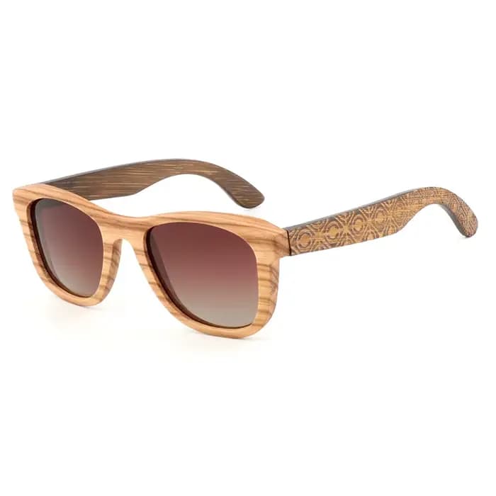 Lunettes de soleil en bambou naturel pour femmes et hommes