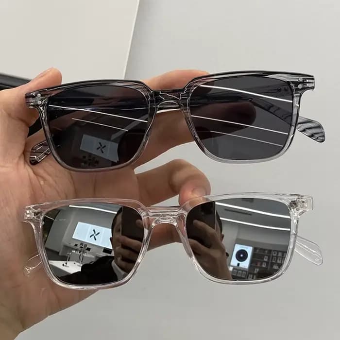 Léopard vert foncé carré lunettes De soleil homme conduite nuances mâle
