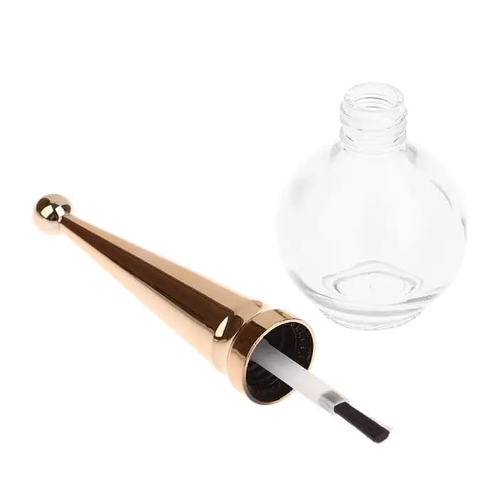 Flacon de vernis à ongles de 15 ml, flacon vide pour gel à ongles avec pinceau, flacon vide en verre, conteneur vide pour gel à ongles