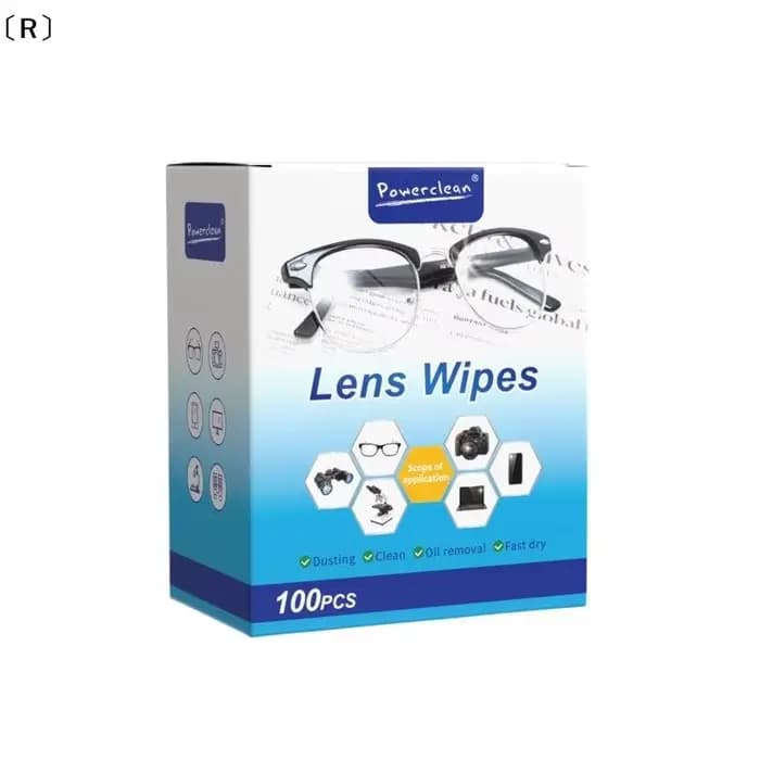 〔R〕100 lingettes nettoyantes pour lunettes