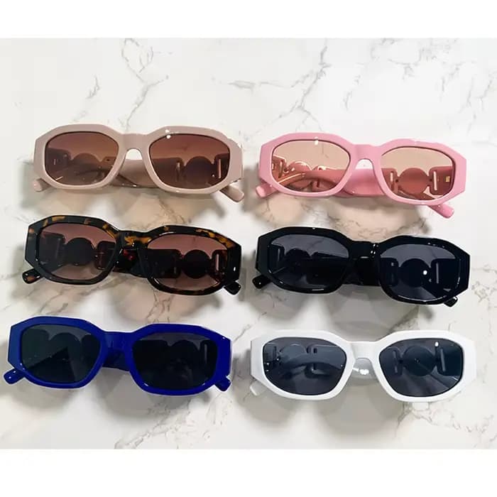 Lunettes de soleil carrées vintage à petit cadre pour hommes et femmes