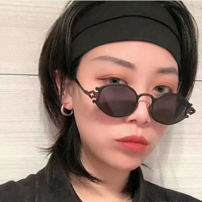 Lunettes Vintage en métal japonais Harajuku
