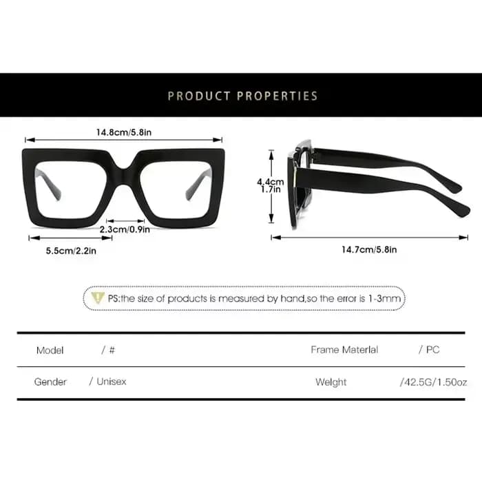 Lunettes transparentes rétro géométriques pour femmes