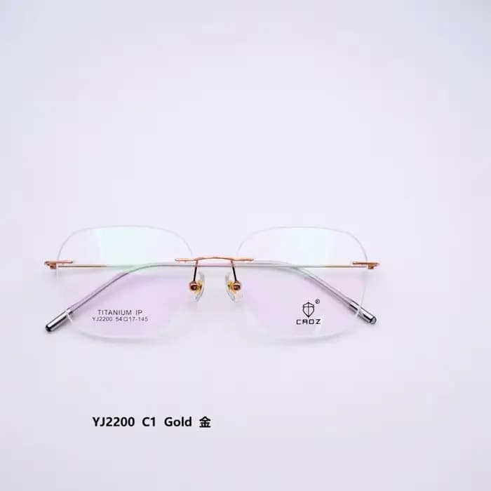 Montures de lunettes sans monture en titane pour grands visages