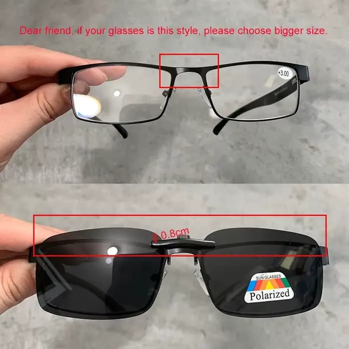 Lunettes de soleil polarisées à Clip pour hommes et femmes