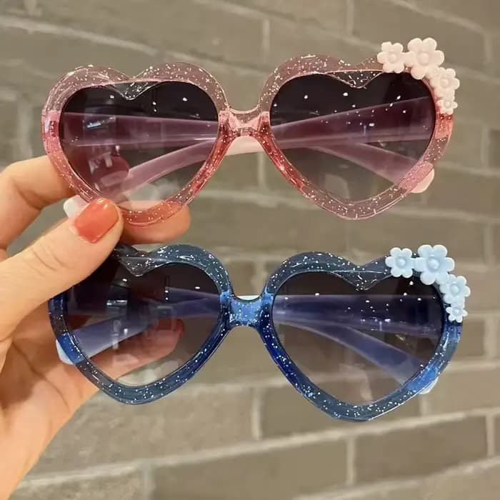 Coeur enfants lunettes de soleil mode garçons filles en plein air mignon Protection UV