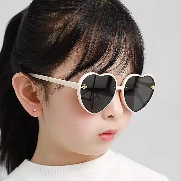 Lunettes de soleil fille enfants paillettes forme de coeur dessin animé parasol lunettes Anti-UV cadeau de fête lunettes de mode Очки Сotyне Norsishi Жletiе