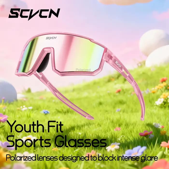 SCVCN enfants lunettes de sport UV400 lunettes de soleil photochromiques en plein air garçons filles enfants skateboard vélo baseball Golf accessoires