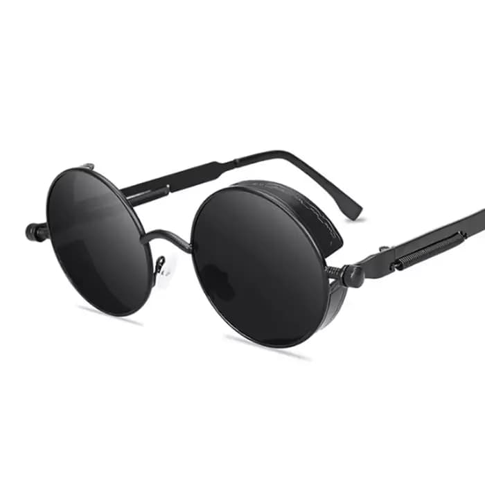 Lunettes de Soleil Rondes Gothiques Steampunk pour Homme et Femme