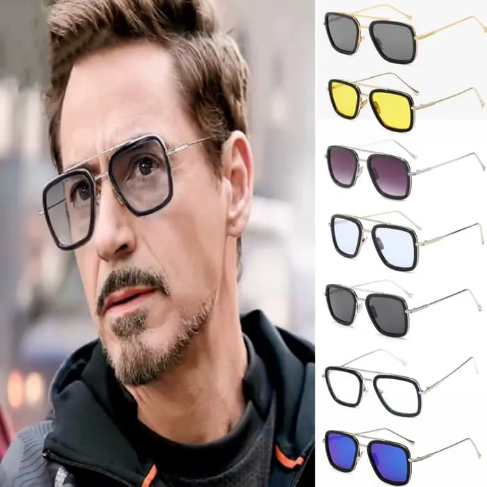 Lunettes de soleil à monture carrée punk pour hommes et femmes