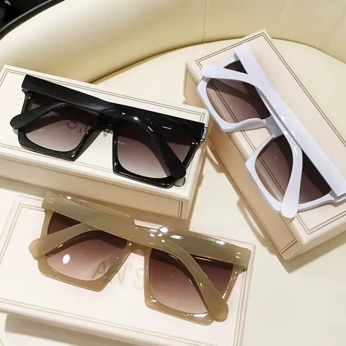 ChimVintage-Lunettes de soleil rétro à monture carrée pour femme