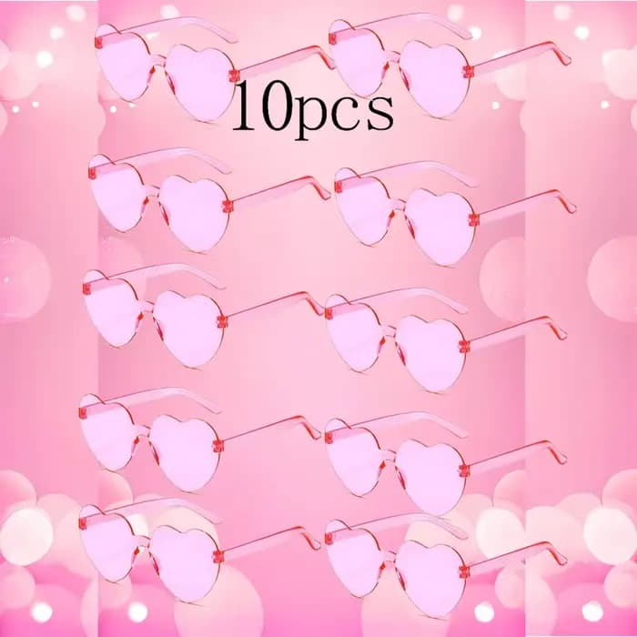 Lunettes de soleil en forme de cœur sans cadre