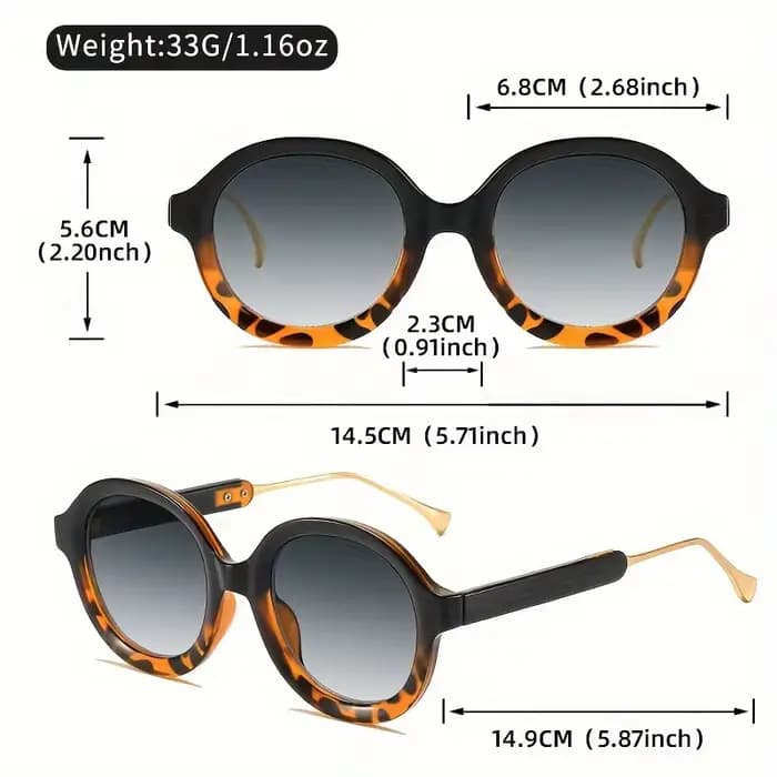 LINFEMAND classique rétro circulaire dégradé lentille mode lunettes de soleil UV400 femmes été fête vacances cadeau