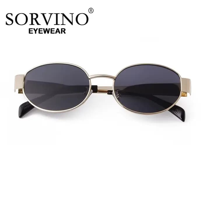 Lunettes de soleil ovales rétro pour femmes et hommes