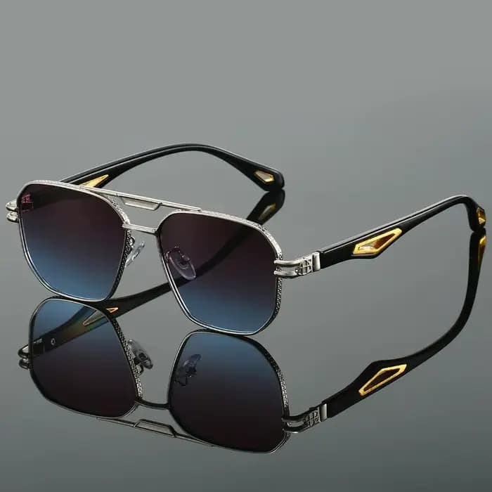 Lunettes de soleil carrées vintage pour hommes