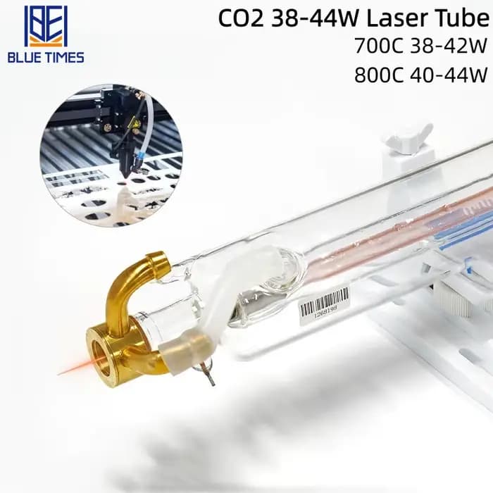 Tube laser CO₂ médical Bluetimes 38-44W, tube en verre, longueur 700/800 mm, diamètre 50 mm, durée de vie 1000-5000 heures, tube laser à CO₂