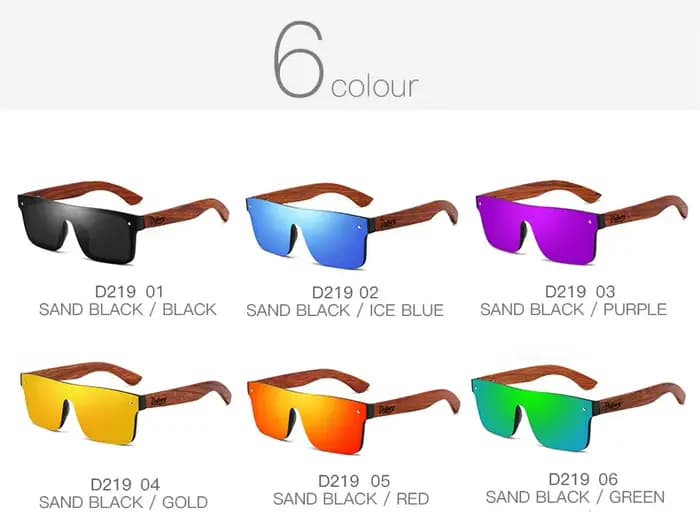 DUBERY Lunettes de soleil en bois naturel pour hommes