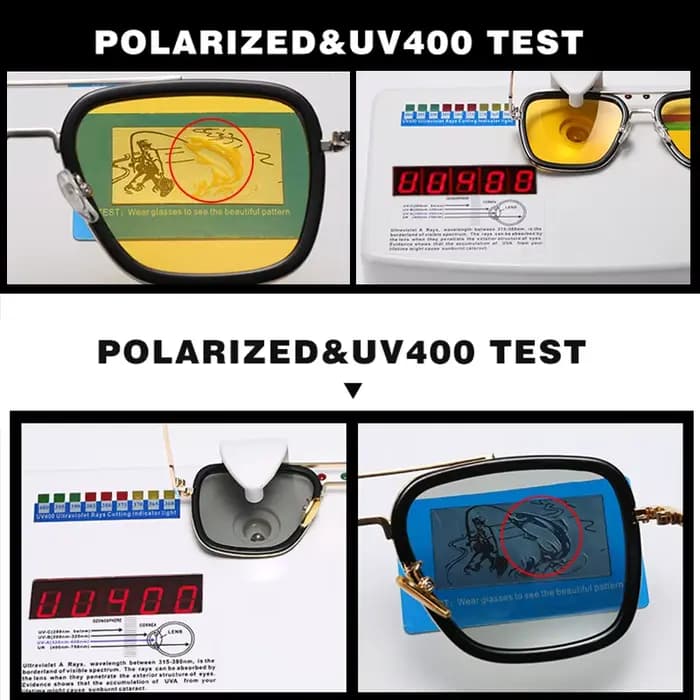 Marque de haute qualité Tony Stark lunettes de soleil carrées photochromiques polarisées hommes