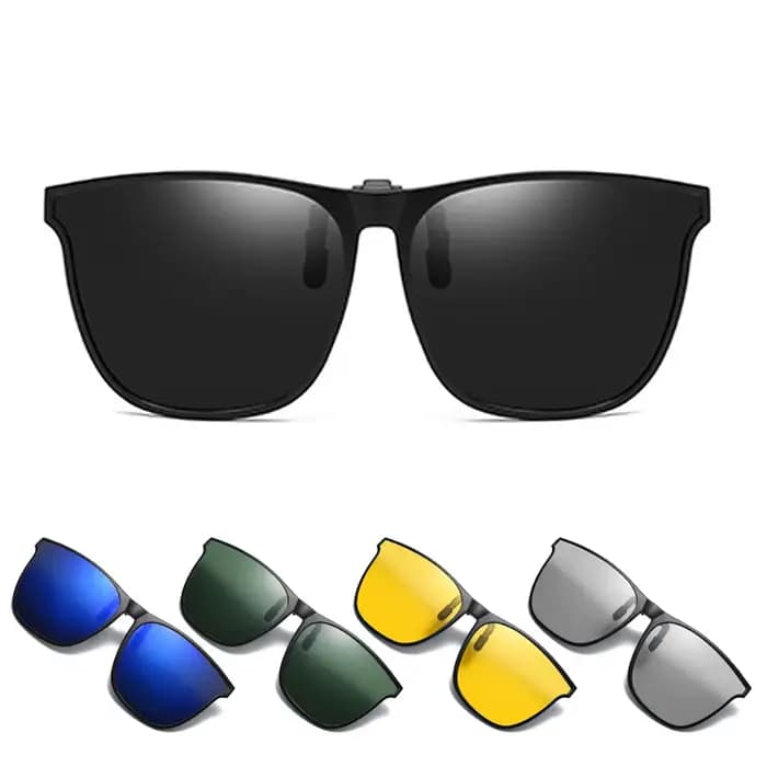 VIVIBEE Lunettes de soleil à clipser relevables surdimensionnées polarisées pour hommes 2026