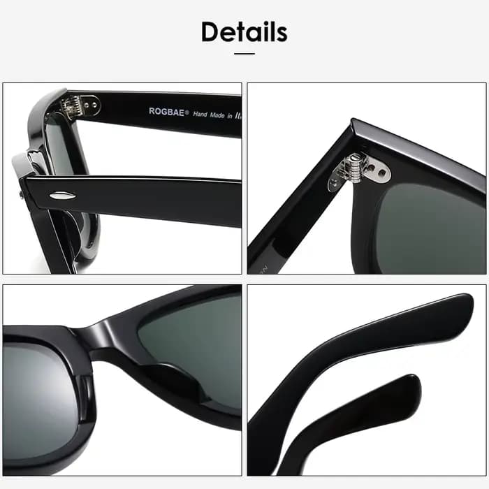 ROGBAE marque logo mode voyage lunettes de soleil hommes