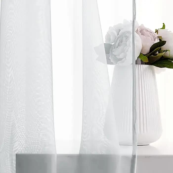 Rideau extérieur imperméable moderne 1 pièce, écran de fenêtre solide, rideaux transparents pour vitrine de balcon de terrasse, rideaux d'été