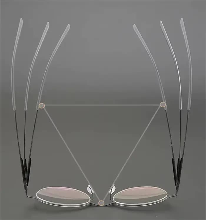 Tona-Lunettes Rondes Ultralégères Sans Vis pour Homme et Femme