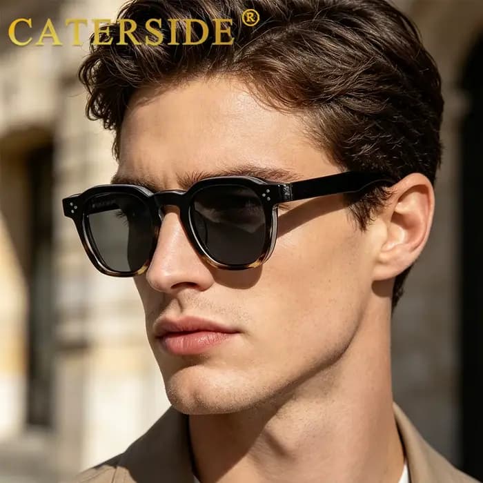 CATERSIDE Nouvelles Lunettes de Soleil Rétro Punk pour Hommes