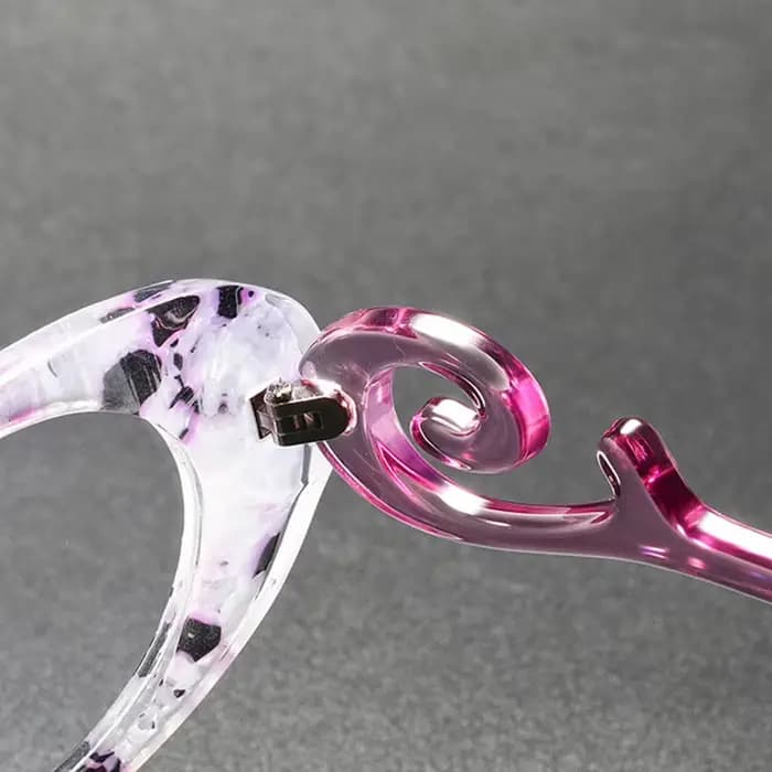 Monture de lunettes de vue ovale florale de marque de luxe tendance pour femmes