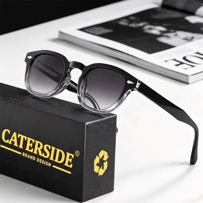 Lunettes de soleil rondes rétro CATERSIDE pour hommes