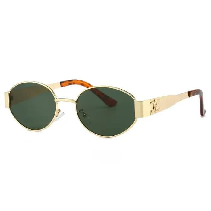 Lunettes de soleil unisexes de luxe en métal