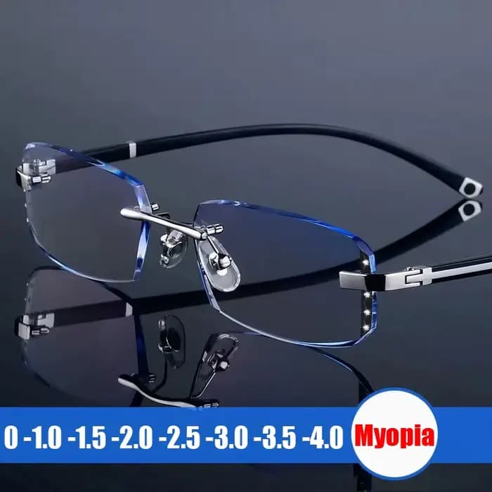 Lunettes de luxe sans cadre pour hommes et femmes