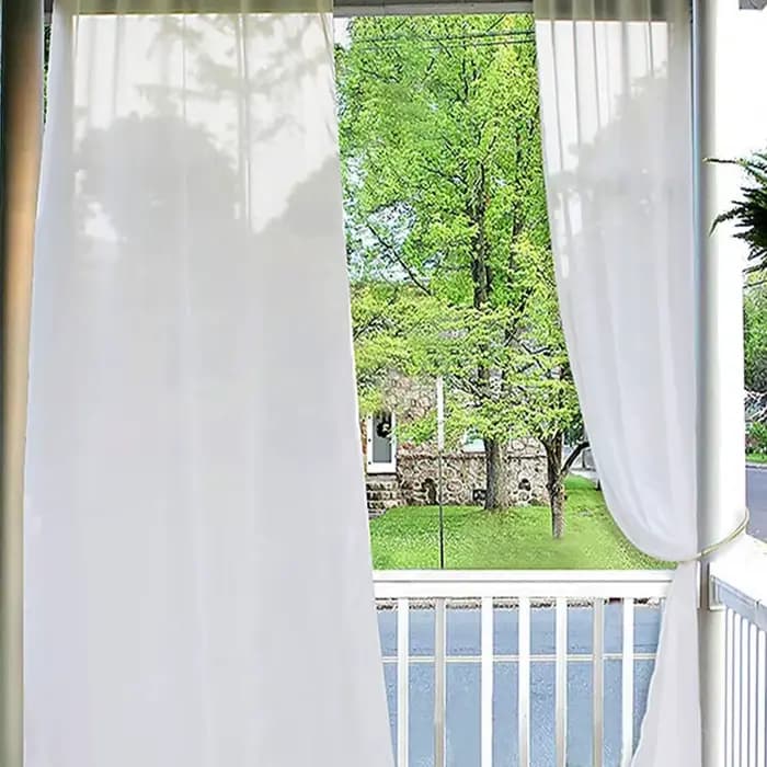 Voilage extérieur imperméable pour terrasse et pavillon, écran de fenêtre translucide, sur mesure, décoration tendance pour porte