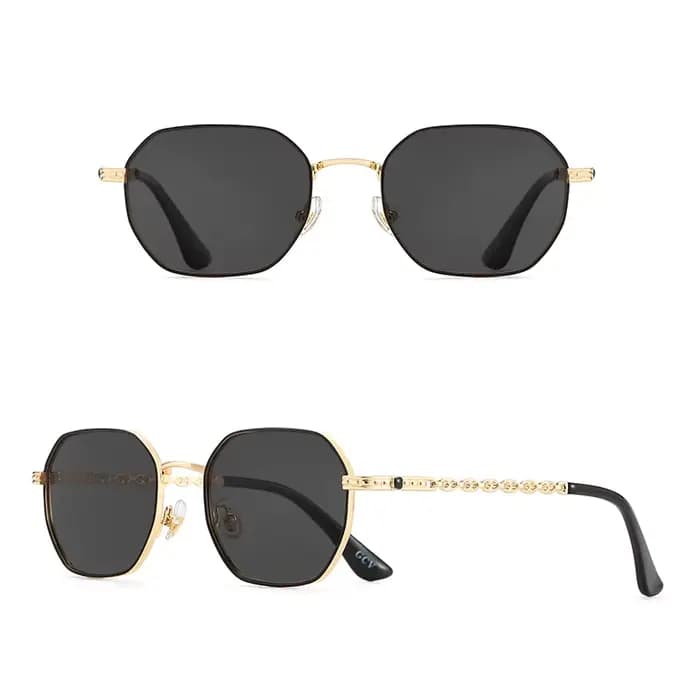 Lunettes de soleil classiques rétro pour femmes de marque GCV