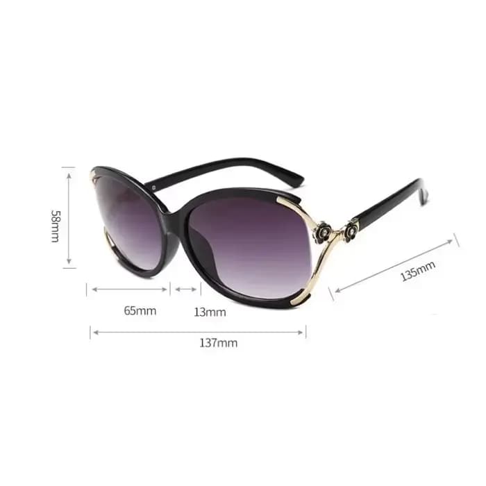 Lunettes de soleil rondes à grande monture pour femmes
