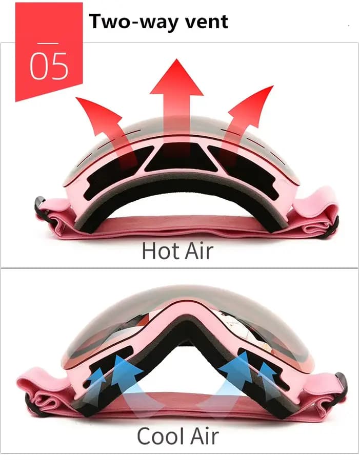 Lunettes de ski anti-buée double couche pour hommes et femmes
