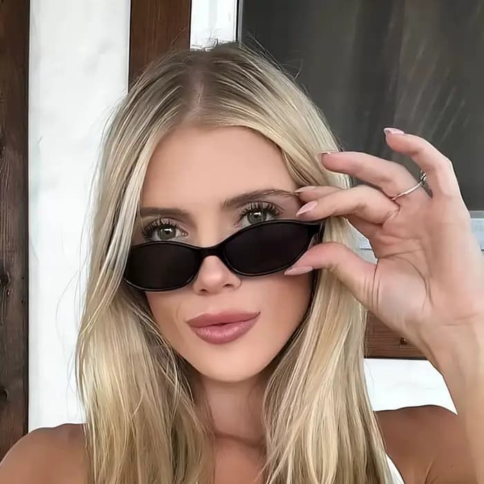 Lunettes de soleil ovales œil de chat rétro pour femmes