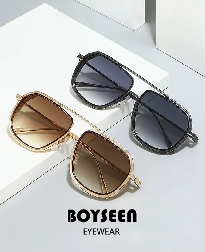 BOYSEEN belles et à la mode lunettes de soleil carrées pour femmes