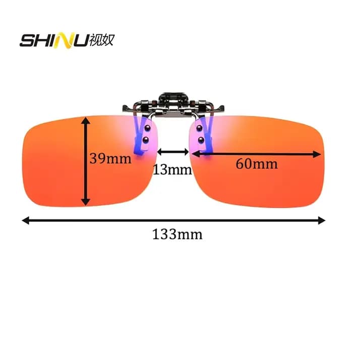 SHINU Clip sur lunettes Anti lumière bleue polarisé