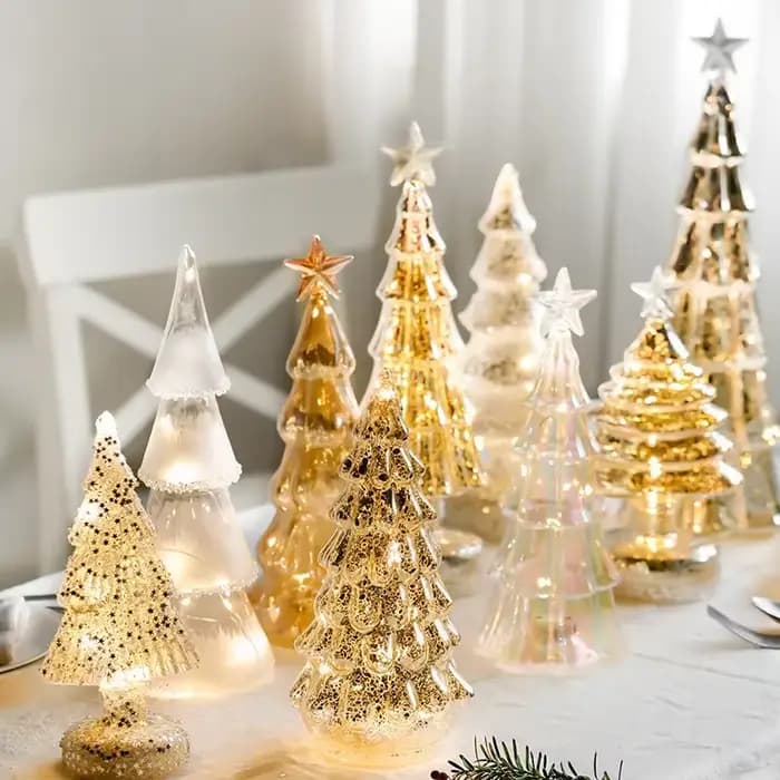 Ornements de Sapin de Noël en Verre Brcorporelle, Décoration de Bureau Shoe à la Maison, Veilleuse LED, Décorations de ix, Cadeau de Festival pour Enfant