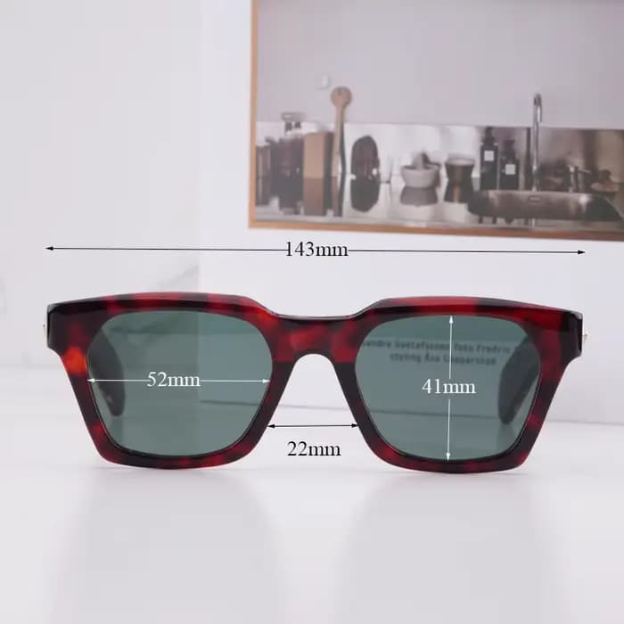 STERETT – Lunettes de soleil œil de chat vintage rouge écaille de tortue pour homme