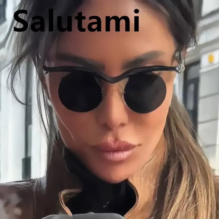 Lunettes de soleil rondes sans monture pour femmes