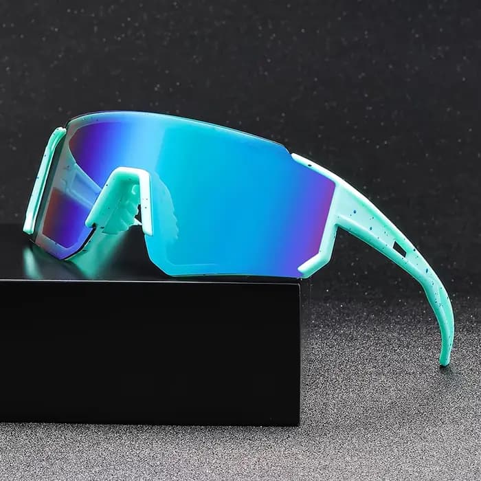 1 paire de lunettes de soleil de cyclisme tendance à grande monture
