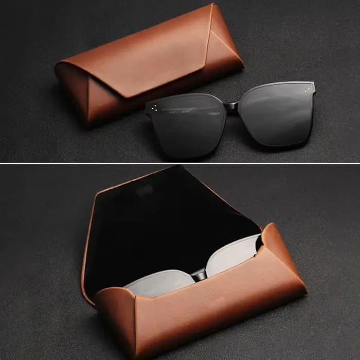 Étui à lunettes de luxe en cuir pour myopie