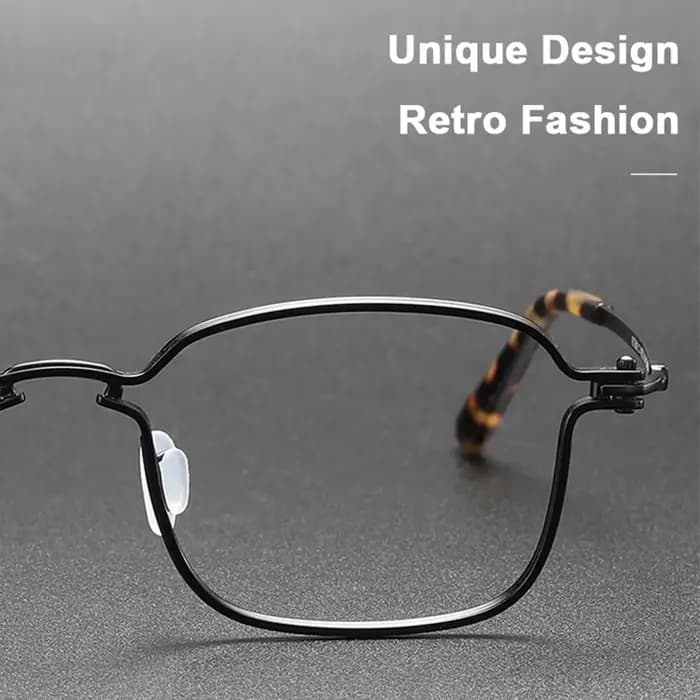 Italie RLT série répliques luxe pur titane cadre carré hommes femmes grand visage lunettes à la main marque Design
