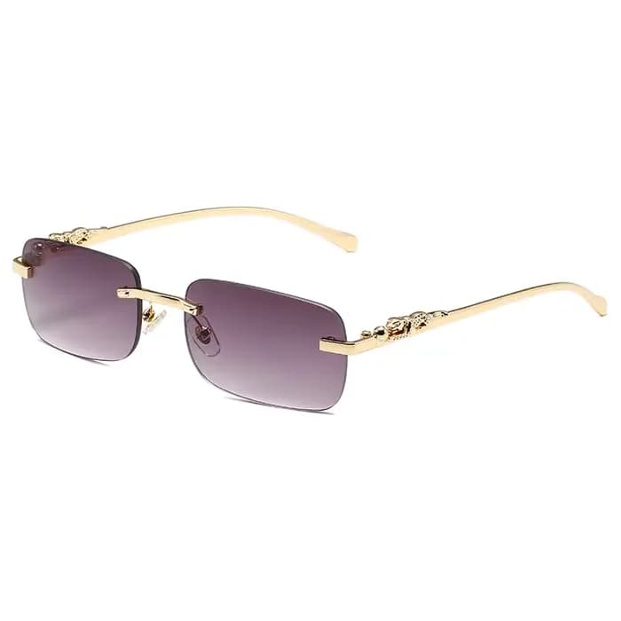 Lunettes de soleil carrées sans monture