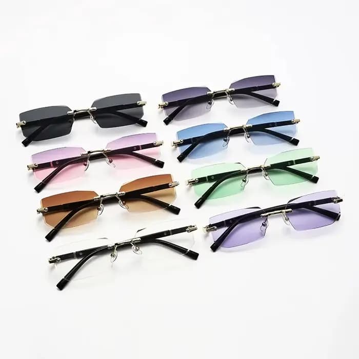Lunettes de soleil tendance sans monture pour hommes et femmes