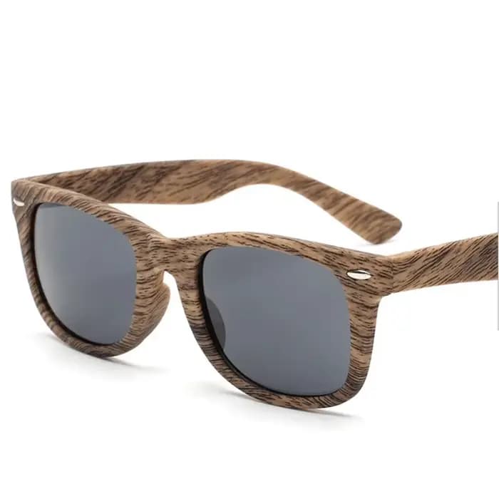 Lunettes de soleil carrées unisexes en bambou pour hommes et femmes