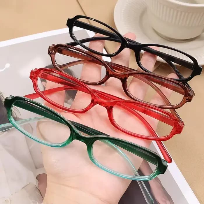 Lunettes ovales rétro rouges pour femmes et filles