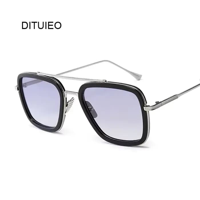 Lunettes de soleil carrées de luxe hommes femmes marque concepteur rétro alliage cadre grandes