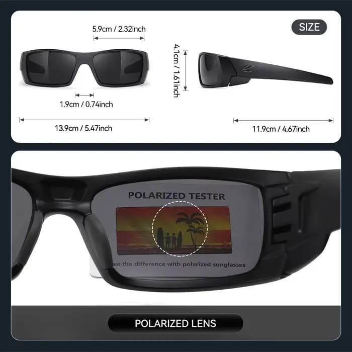 Lunettes de soleil polarisées classiques pour hommes